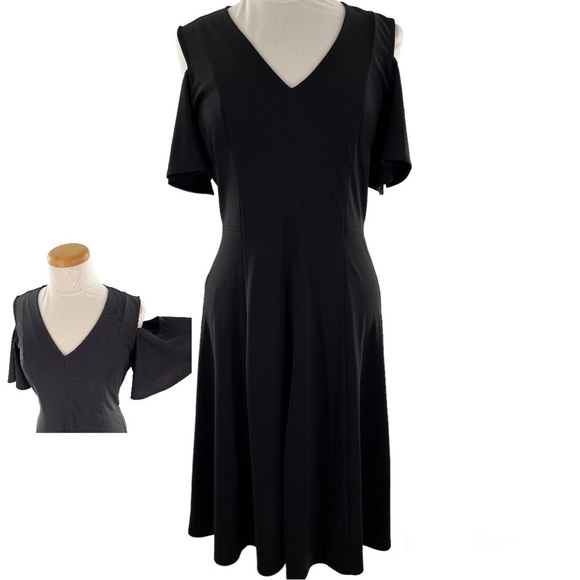 The Limited Dresses & Skirts - The Limited Dress Cold Shoulder Black Medium Stretch and Shimmer
